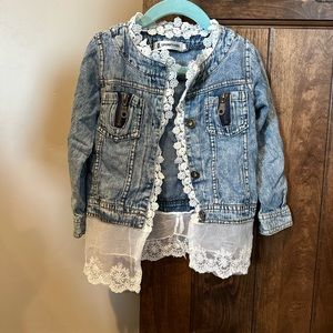 3/$30 Lace Denim Jacket • girls 3